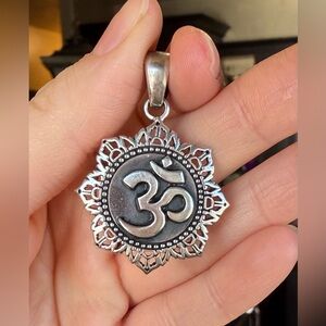 Sterling Silver Om Pendant